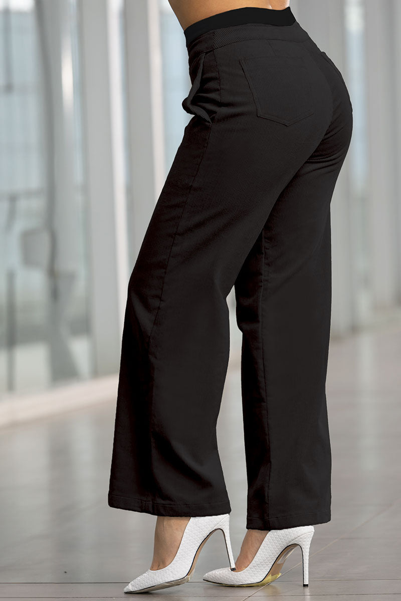 PANTALON CORDOROY NEGRO 12687