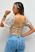 BLUSA CHALISS ESTAMPADO MARFIL 12715