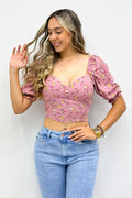 BLUSA CHALISS ESTAMPADO PALO DE ROSA 12715