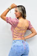 BLUSA CHALISS ESTAMPADO PALO DE ROSA 12715